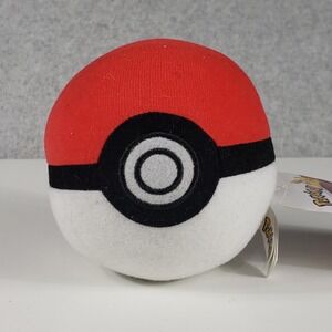 Pokemon Poke Ball Plush 5" Toy Factory Red White Soft Toy Nintendo Kidcore NWT‎